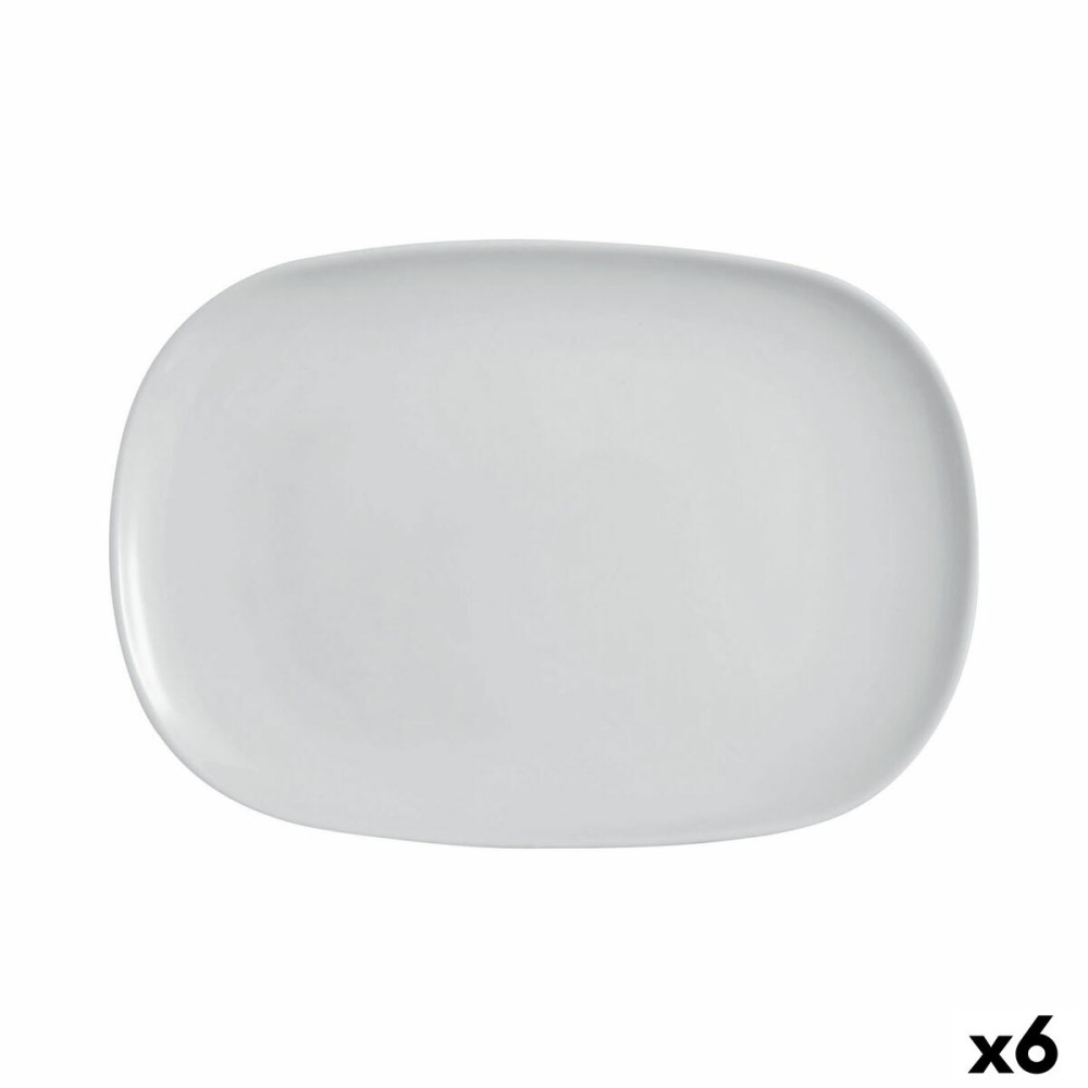 Plat à Gratin Luminarc Diwali Gris verre 35 x 24 cm (6 Unités)