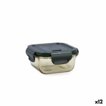 Lunchbox hermetisch Bidasoa Infinity karriert 310 ml Gelb Glas (12 Stück)