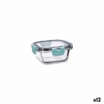 Boîte à lunch hermétique Quid Purity Carré 310 ml Transparent verre (12 Unités)