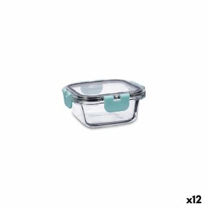 Lunchbox hermetisch Quid Purity karriert 310 ml Durchsichtig Glas (12 Stück)