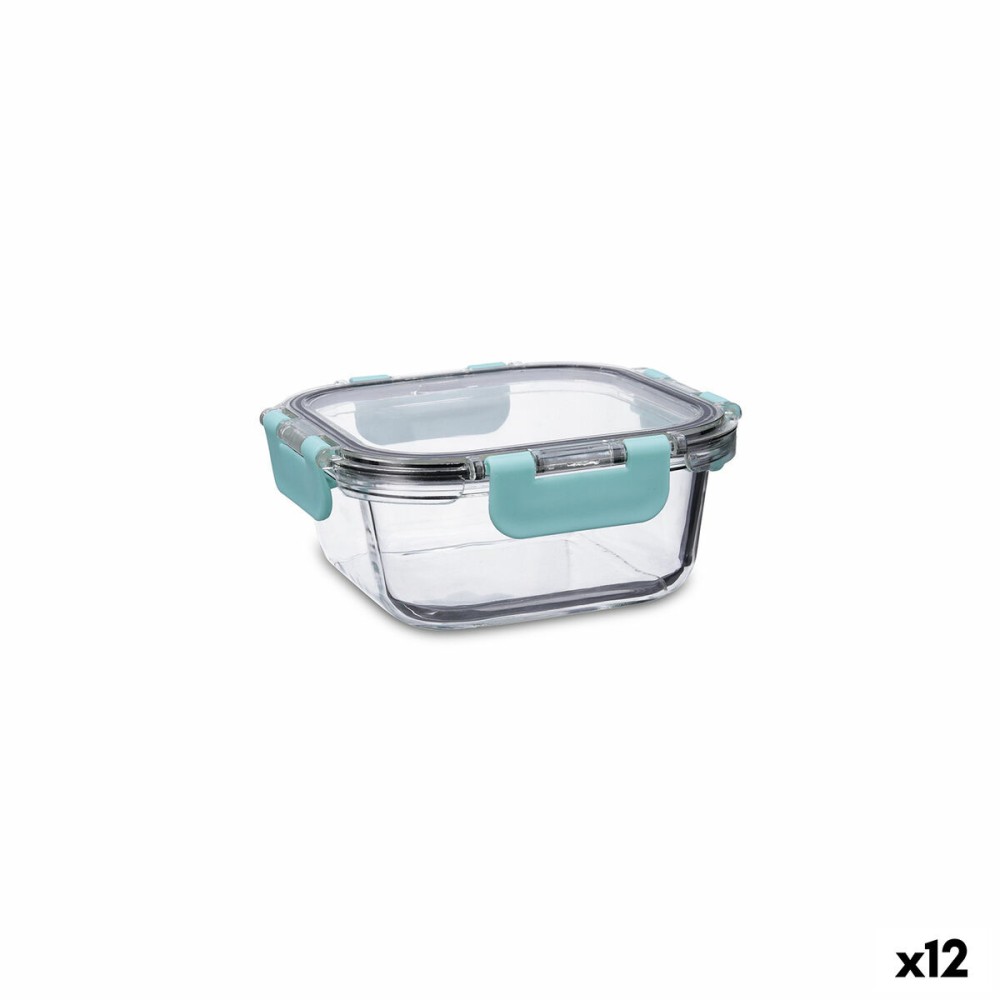 Lunchbox hermetisch Quid Purity karriert 530 ml Durchsichtig Glas (12 Stück)