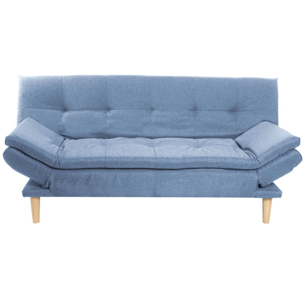 Canapé DKD Home Decor Bleu Bleu ciel Naturel Bois Scandi 180 x 85 x 83 cm