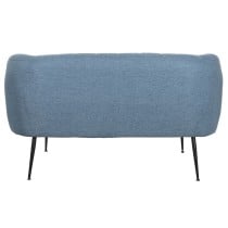 Canapé DKD Home Decor Bleu Noir Mousse Bois Métal Velours Scandi 129 x 75 x 73 cm