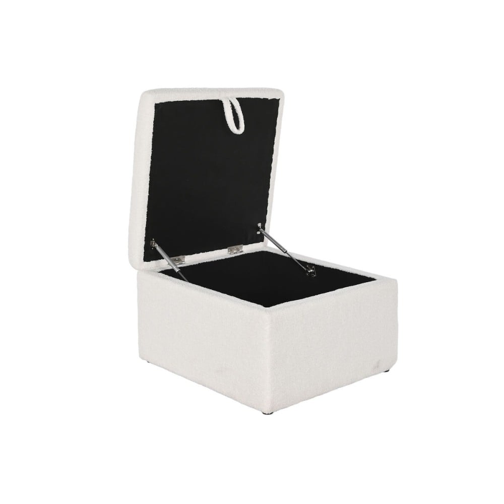 Bench Home ESPRIT White Polyester MDF Wood 60 x 60 x 36 cm