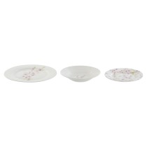 Service de Vaisselle Home ESPRIT Blanc Vert Rose Porcelaine 18 Pièces 27 x 27 x 2 cm