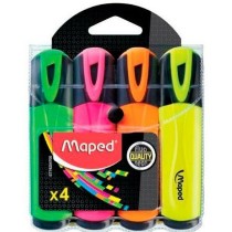 Ensemble de Marqueurs Fluorescents Maped Fluor Quality Neon Multicouleur (3 Unités)