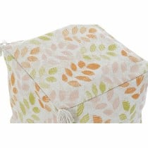 Coussin de sol DKD Home Decor Beige Feuille d'une plante Shabby Chic 40 x 40 x 40 cm