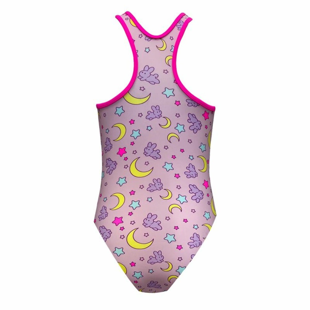 Maillot de Bain Fille Ras Classic Rose foncé