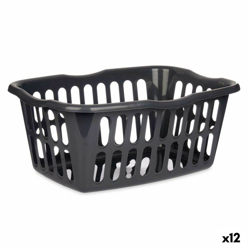 Panier Anthracite polypropylène 50 L 58 x 24 x 42 cm (12 Unités)