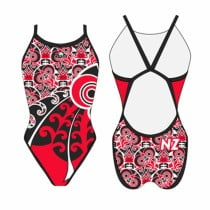 Women’s Bathing Costume Turbo 'Revolution' New-Zealand-2023 Red