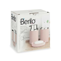 Badezimmer Set Berilo 3318-4 Rosa Kunststoff (12 Stück)