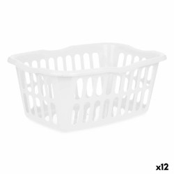 Basket Kipit 8067-W White polypropylene 50 L 58 x 24 x 42 cm (12 Units)