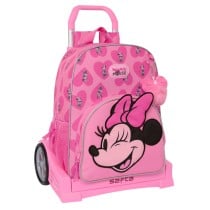 Cartable à roulettes Minnie Mouse Loving Rose 33 x 42 x 14 cm