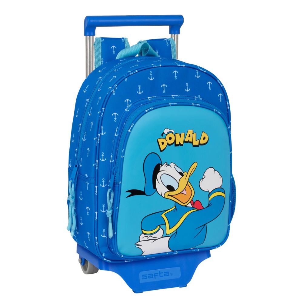 Schulrucksack mit Rädern Donald Blau 26 x 34 x 11 cm