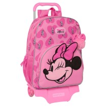 School Rucksack with Wheels Minnie Mouse Loving Pink 33 x 42 x 14 cm