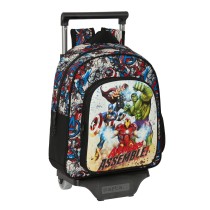 School Rucksack with Wheels The Avengers Forever Multicolour 27 x 33 x 10 cm