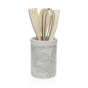 Pot pour ustensiles de cuisine Versa Céramique Palmier 10 x 15 x 10 cm