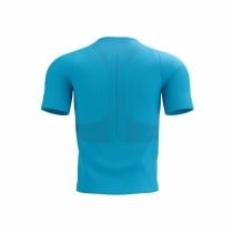 Unisex Kurzarm-T-Shirt Compressport Trail Half-Zip Fitted SS Himmelsblau