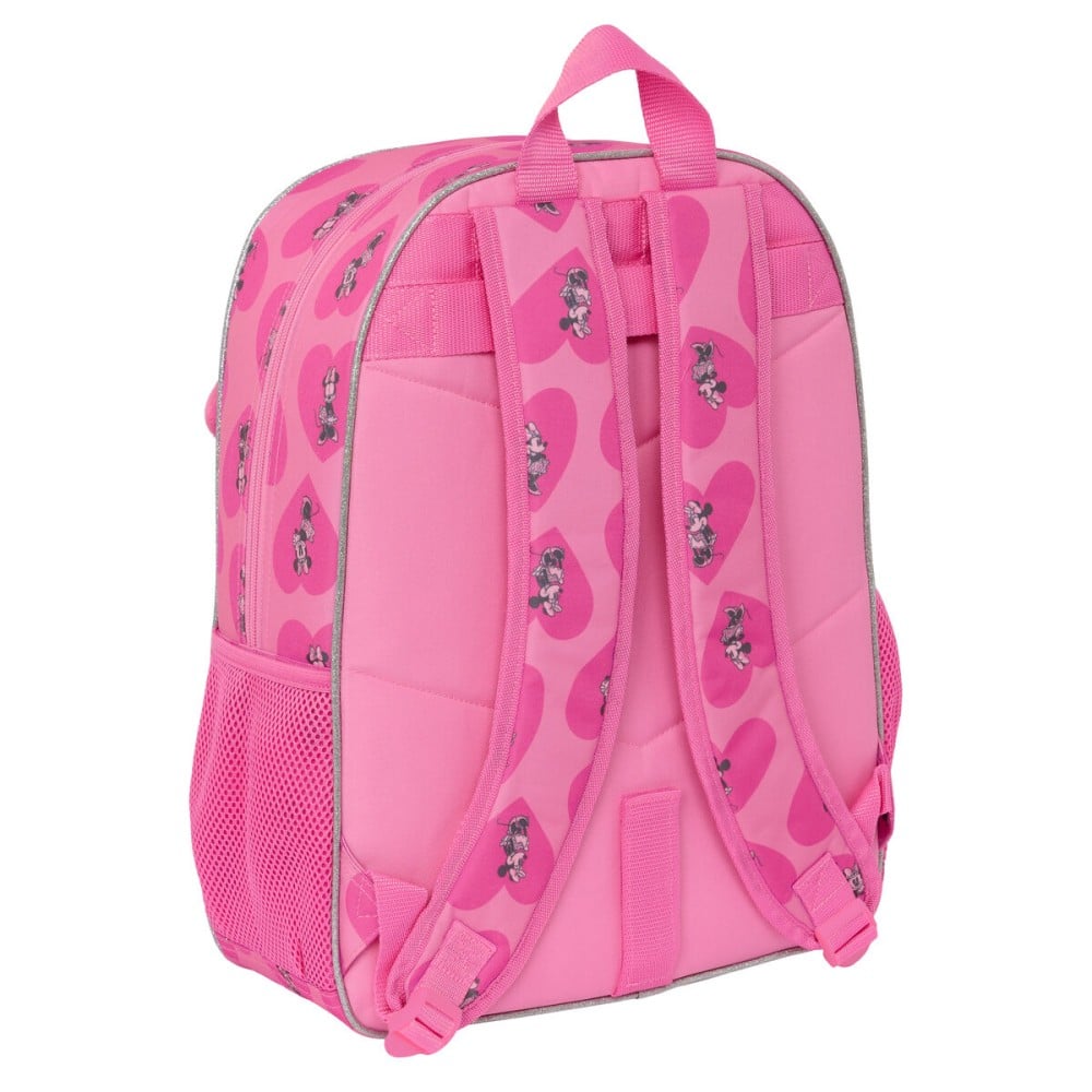 Schulrucksack Minnie Mouse Loving Rosa 33 x 42 x 14 cm