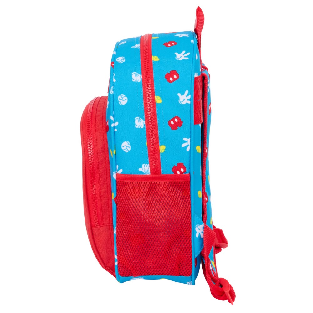 School Bag Mickey Mouse Clubhouse Fantastic Blue Red 28 x 34 x 10 cm