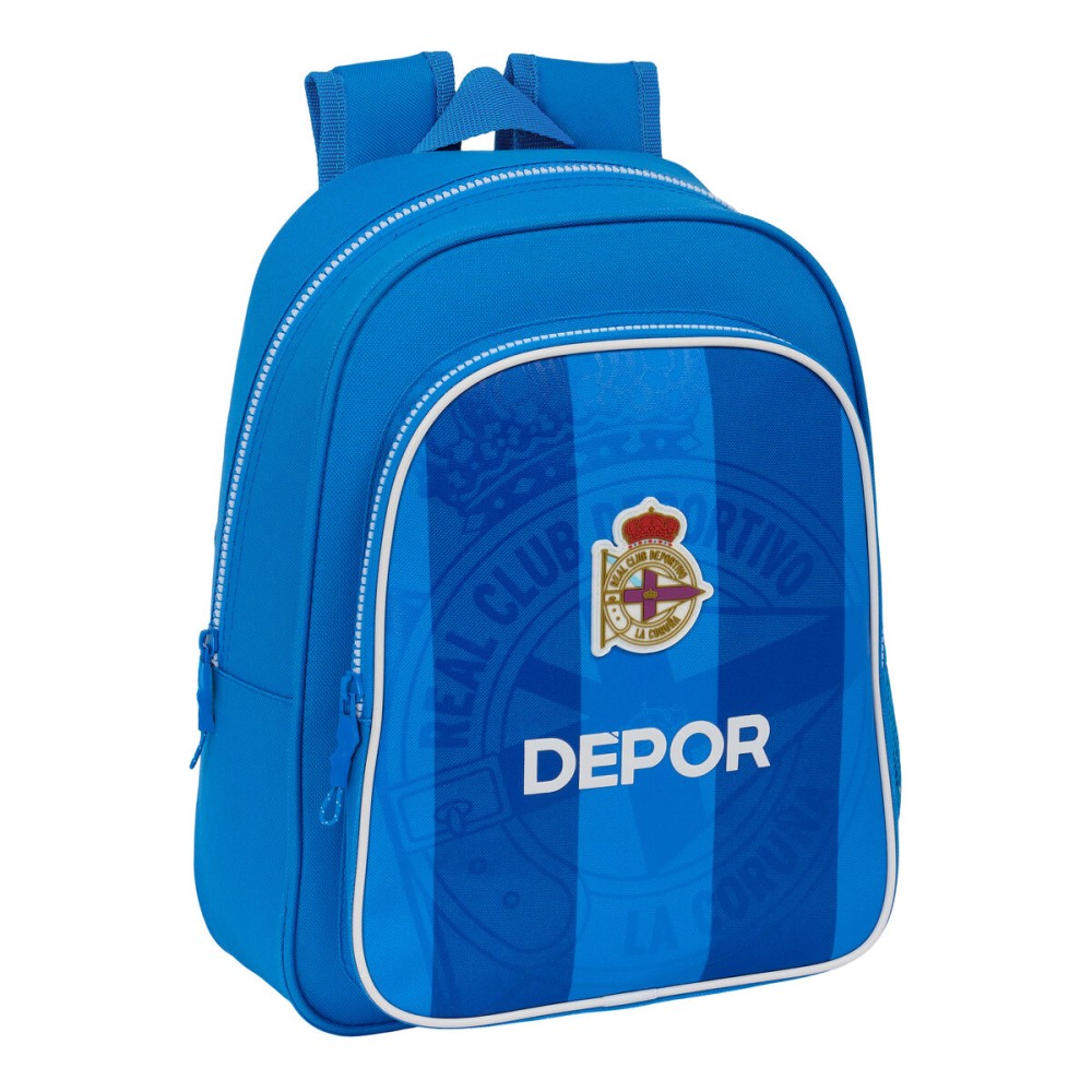 Cartable R. C. Deportivo de La Coruña Bleu 27 x 33 x 10 cm