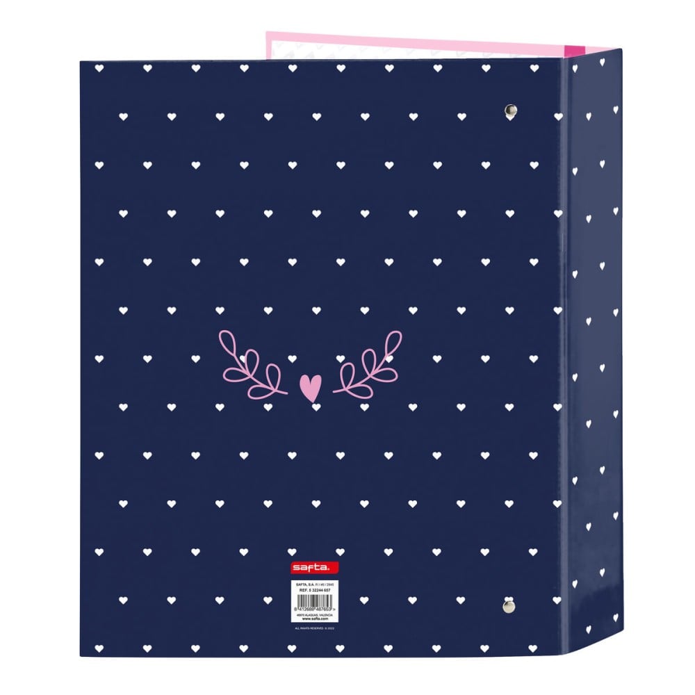 Ring binder Safta Paris Pink Navy Blue A4 27 x 33 x 6 cm