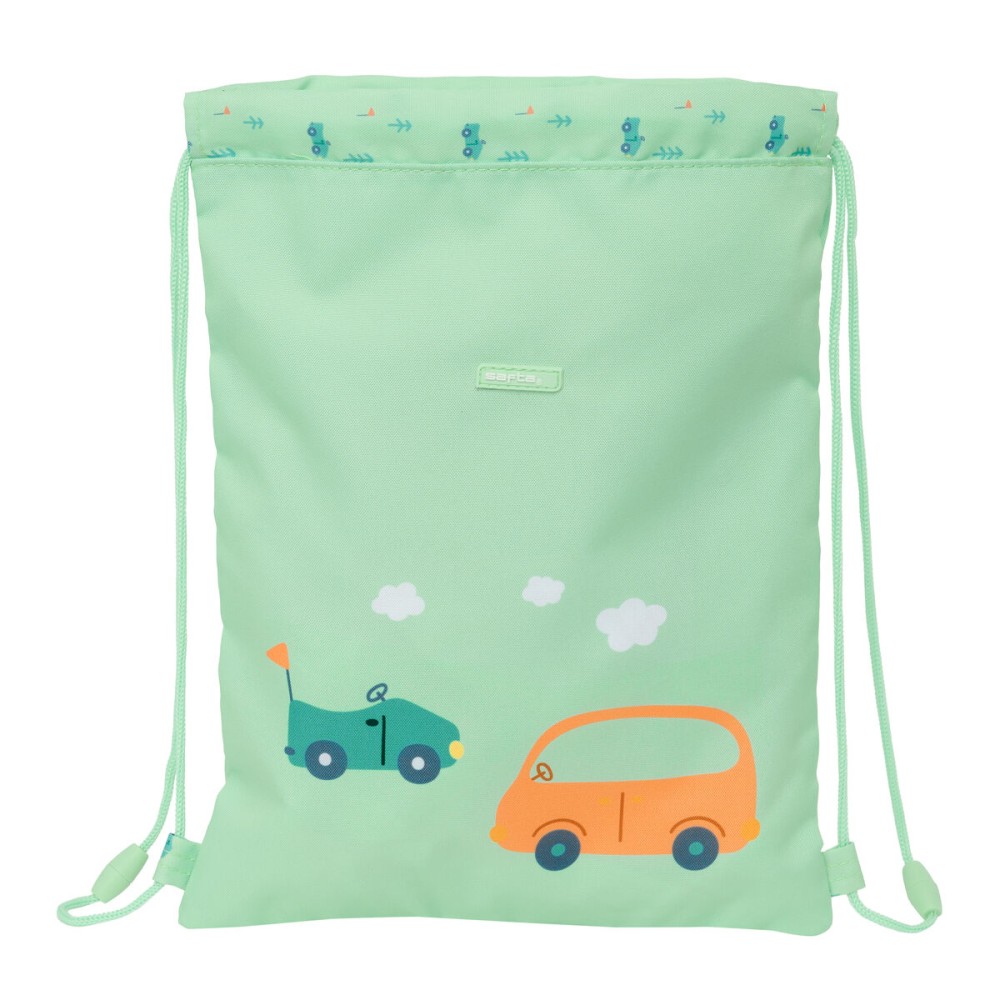 Rucksacktasche mit Bändern Safta Coches grün 26 x 34 x 1 cm