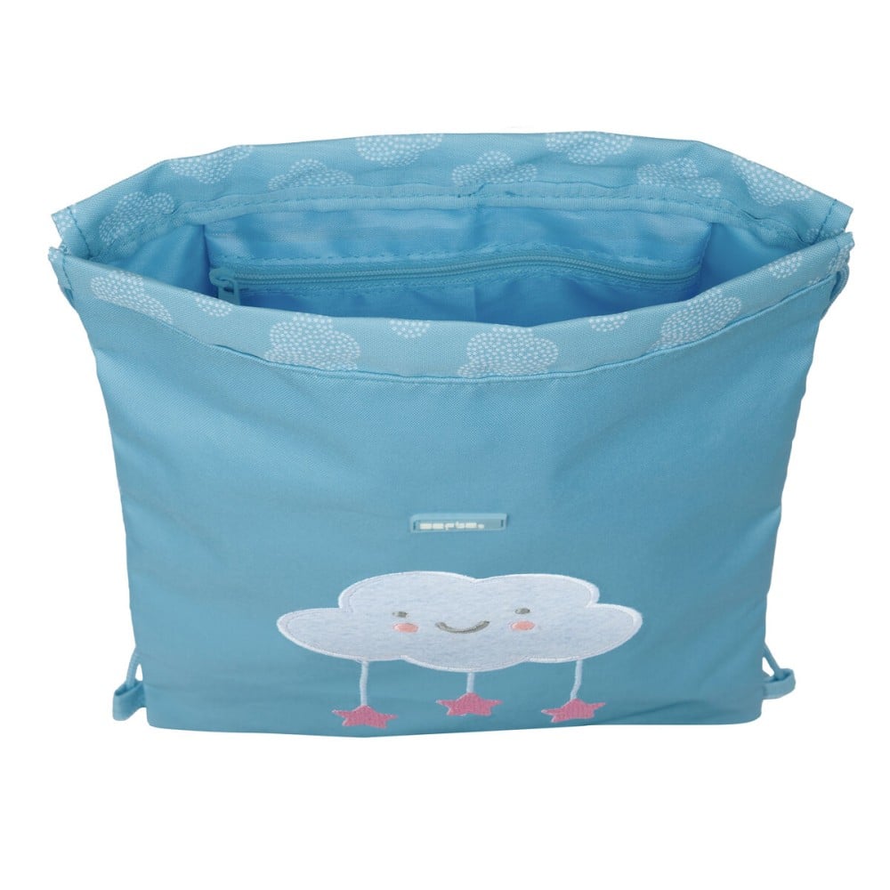 Sac à dos serré par des ficelles Safta Nube Bleu 26 x 34 x 1 cm