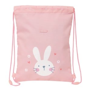 Rucksacktasche mit Bändern Safta Bunny Rosa 26 x 34 x 1 cm