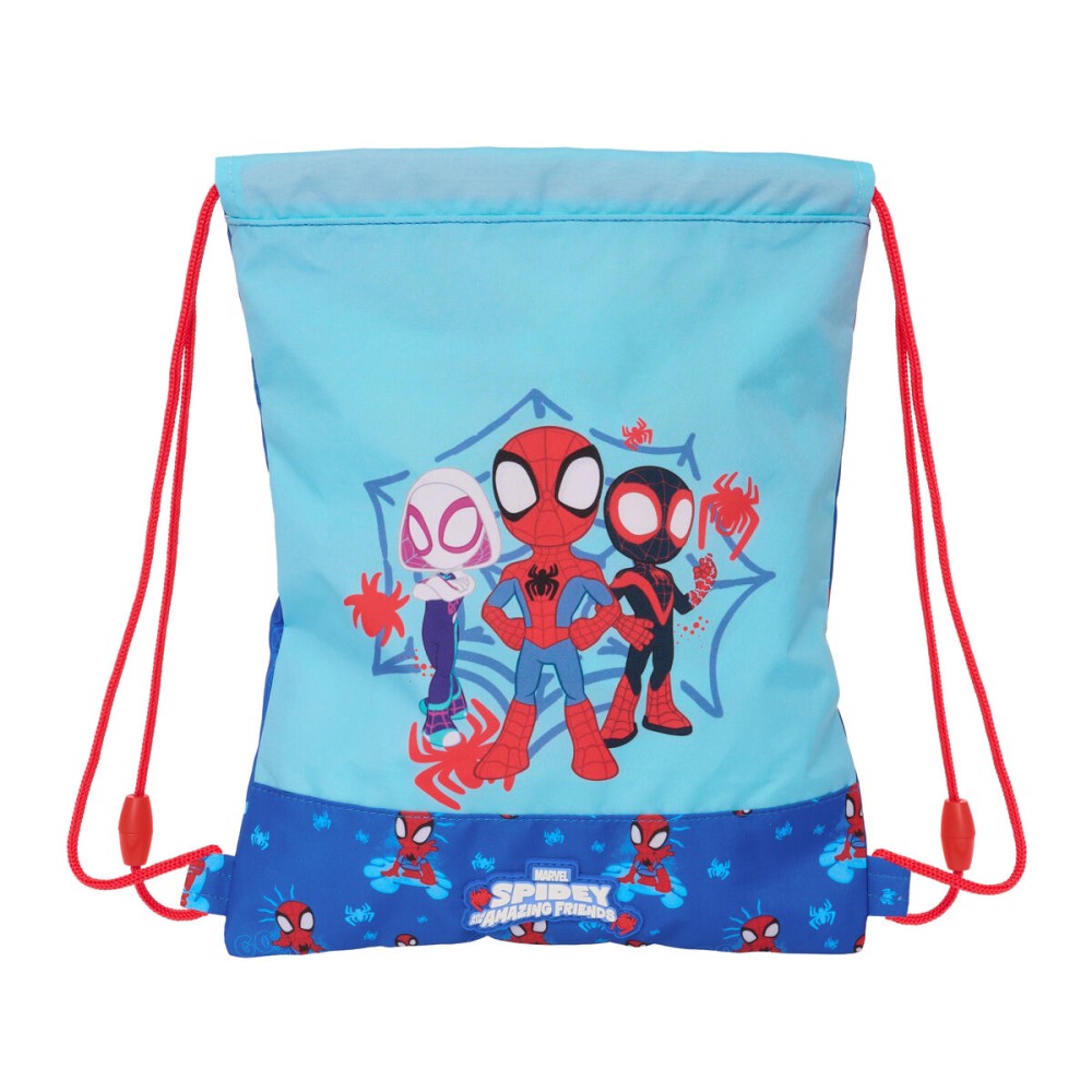 Sac à dos serré par des ficelles Spidey Bleu 26 x 34 x 1 cm