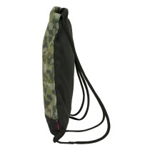 Rucksacktasche mit Bändern Kelme Travel Schwarz grün 35 x 40 x 1 cm