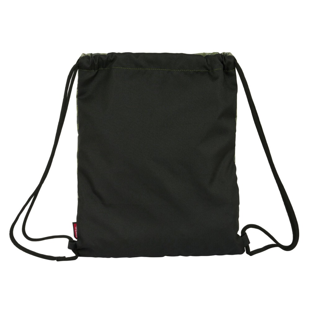 Rucksacktasche mit Bändern Kelme Travel Schwarz grün 35 x 40 x 1 cm