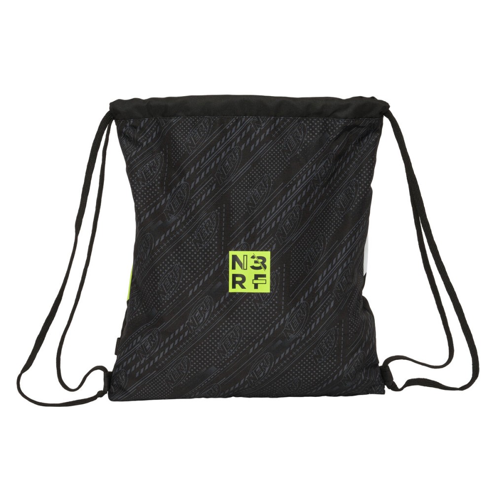 Rucksacktasche mit Bändern Nerf Get ready Schwarz 35 x 40 x 1 cm