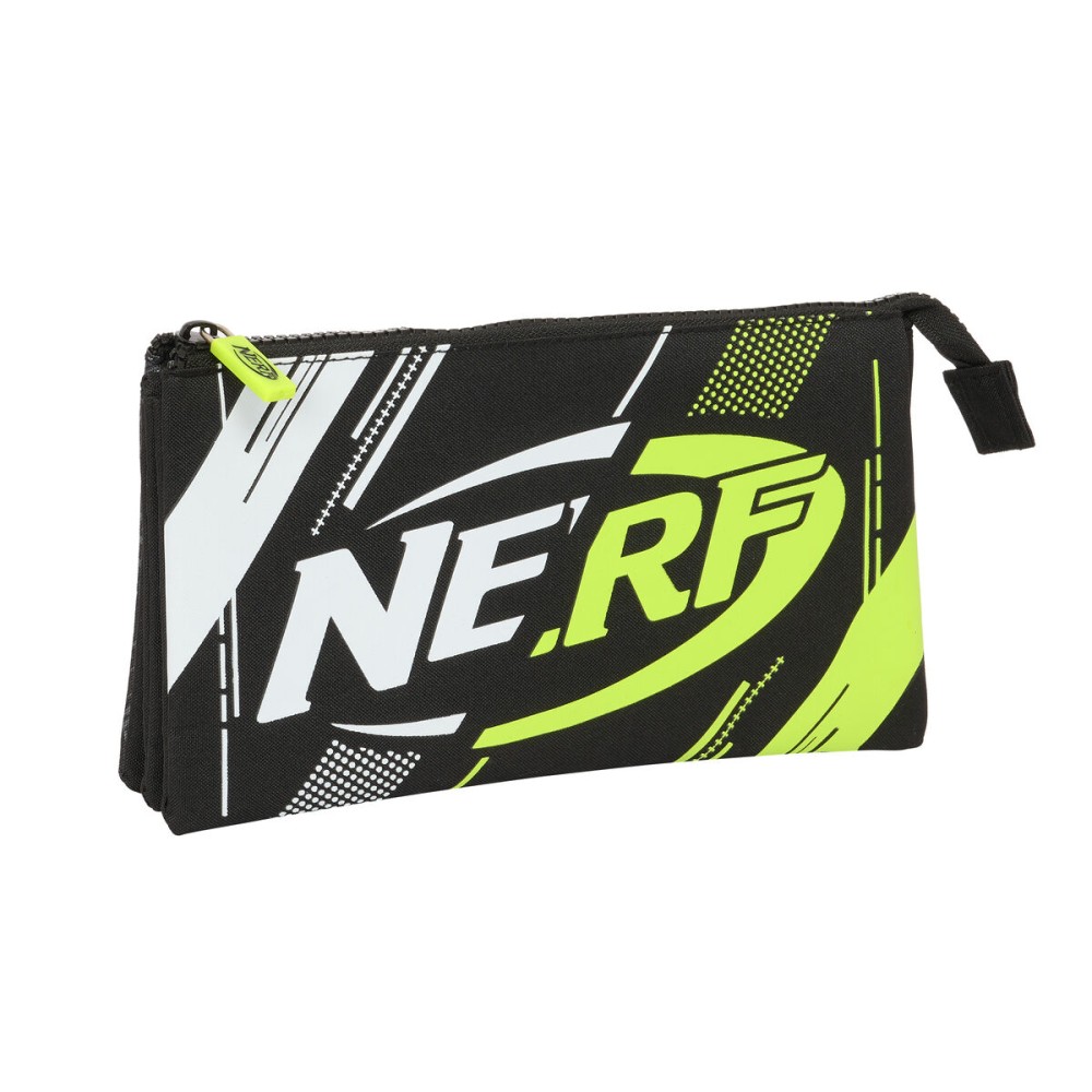 Trousse Fourre-Tout Triple Nerf Get ready Noir 22 x 12 x 3 cm