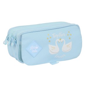 Triple Carry-all Glow Lab Cisnes Light Blue 21,5 x 10 x 8 cm