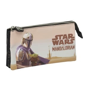 Trousse Fourre-Tout Double The Mandalorian This is the way Noir 22 x 12 x 3 cm