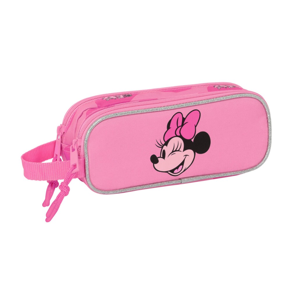 Zweifaches Mehrzweck-Etui Minnie Mouse Loving Rosa 21 x 8 x 6 cm