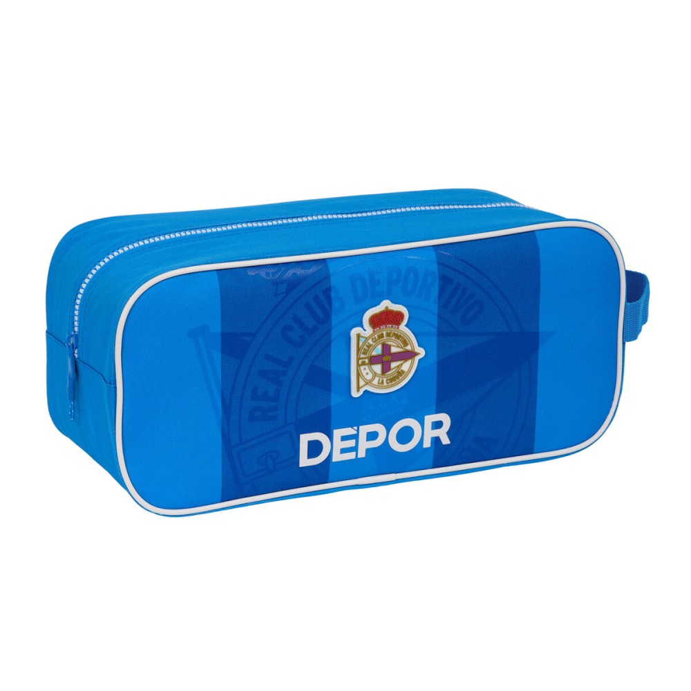 Schuhtasche für die Reise R. C. Deportivo de La Coruña Blau 34 x 15 x 14 cm