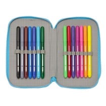 Double Pencil Case Algo de Jaime White 12.5 x 19.5 x 4 cm (28 Pieces)