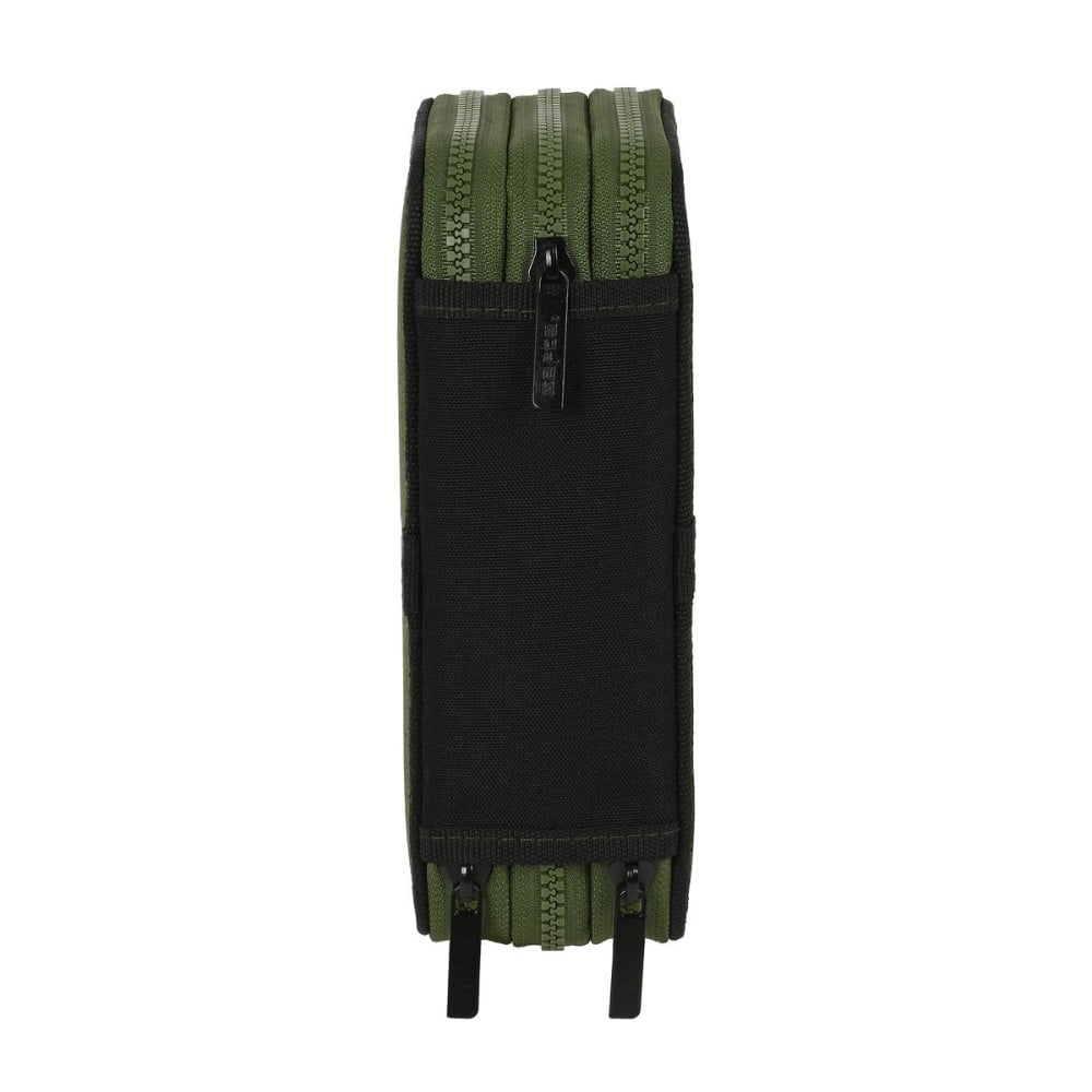 Triple Pencil Case Safta Dark forest Black Green 12.5 x 19.5 x 5.5 cm (36 Pieces)