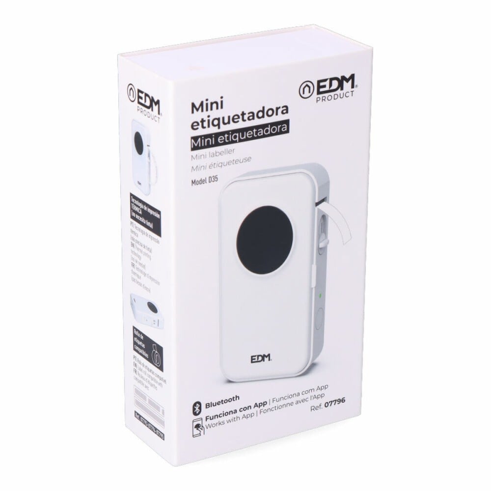 Imprimante Thermique EDM 07796 07796 Bluetooth Blanc