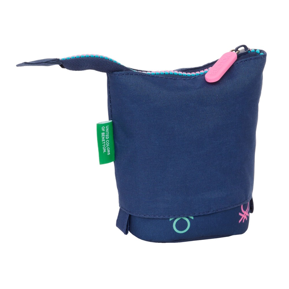 Pencil Holder Case Benetton Cool Navy Blue 8 x 19 x 6 cm