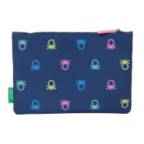 Trousse d'écolier Benetton Cool Blue marine 23 x 16 x 3 cm