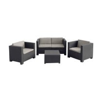 Garden furniture SP Berner Diva Tropea Anthracite Dark grey (4 Pieces)