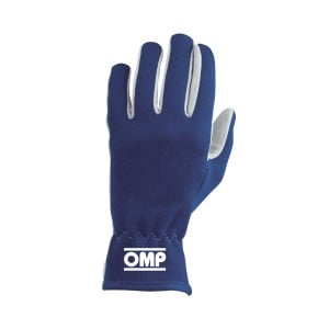 Gants de conduite pour hommes OMP Rally Blue marine Bleu M