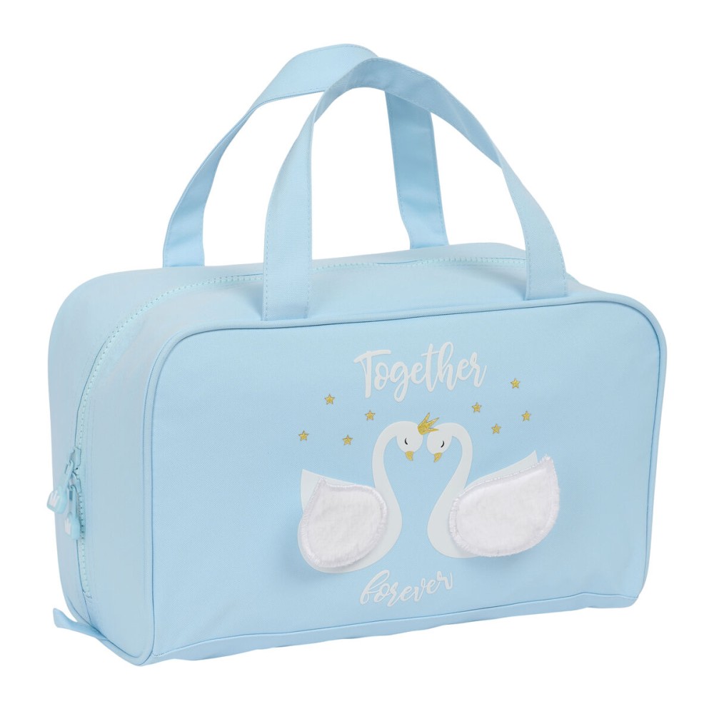 Trousse de Toilette Glow Lab Cisnes Bleu clair 31 x 14 x 19 cm