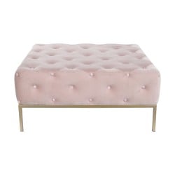 Banquette DKD Home Decor Rose Doré Métal 100 x 100 x 45 cm