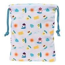 Lunchbox Baby Shark Surfing 20 x 25 x 1 cm Sack Blau Weiß