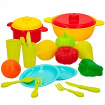 Set de jouets alimentaires Colorbaby Linge et ustensiles de cuisine 20 Pièces (12 Unités)