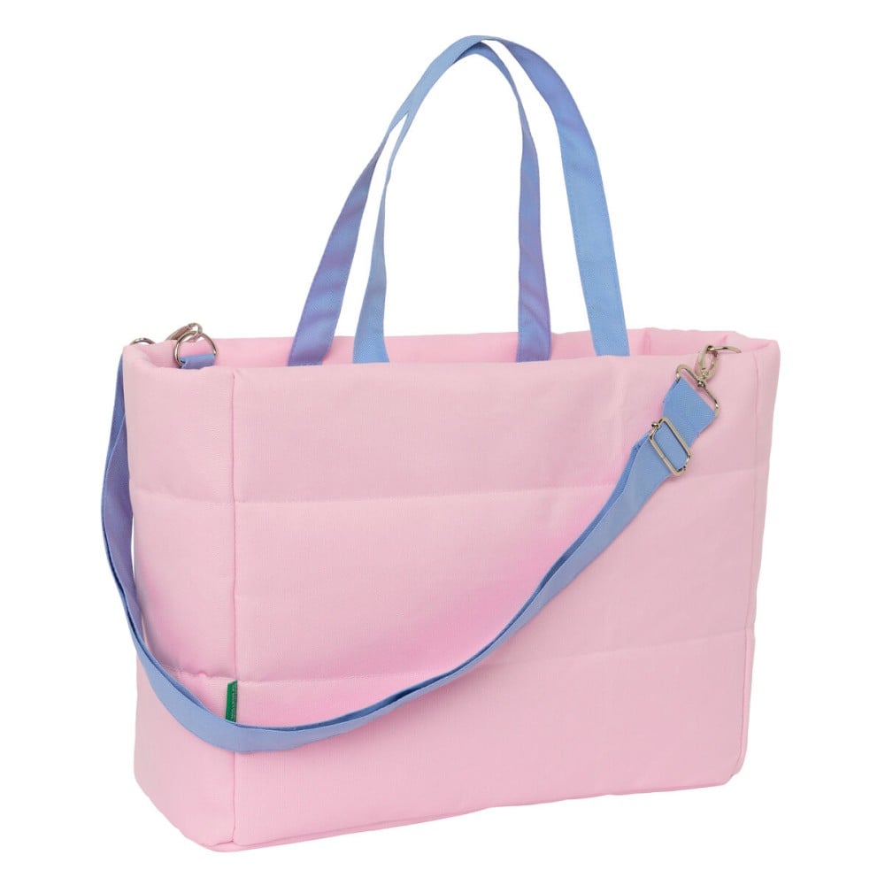 Handtasche Benetton Pink Rosa 40 x 31 x 17 cm